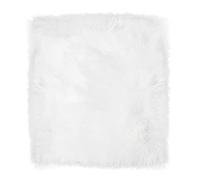 PFLYPF 1 tapis en fausse fourrure - Tapis de sol en peluche - Patch - 25 x 25 cm - Coussin pour salon, chambre à coucher, table de chevet, décoration de sol - Fond photographique (blanc)