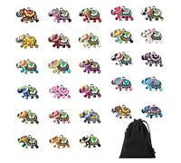 PFLYPF 28 pièces de pendentifs éléphant colorés avec 1 Sac de Rangement Noir, pendentifs en métal, Accessoires de Bijoux à bricoler soi-même, Breloques éléphant en émail, décorations perforées