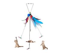 PFLYPF 3 pièces de Ensemble de Jouets de Porte Suspendue pour Chat, Jouet de Plume de Souris rebondissante avec Cloche, Jouet de Chat drôle, Jouet de Chat pour Animaux de Compagnie