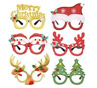 PFLYPF 6 porte - lunettes de Noël, accessoires de jeu de rôle, accessoires photographiques, lunettes de dessin animé créatives, lunettes de fête Flash, Convient à l'intérieur et à l'extérieur