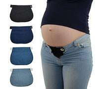 PFLYPF Ceinture en Jean 4 Pièces, Boucle d'Extension Règlable pour Femmes Enceintes