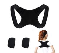 PFLYPF Correcteur de dos avec 1 paire de coussinets d'épaule, position assise corrige l'épaule, posture orthèse, sangle de soutien du dos réglable, dresseur de posture droite unisexe