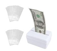 PFLYPF Gâteau Cash Boîte, Gâteau Pull-out Kit, avec 40 Transparent Sacs d'Argent, Gâteau d'Anniversaire Décoration, Fournitures de Partie, Blanc Cash Boîte