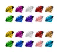 PFLYPF Lot de 100 diamants en plastique, jouets en pierres précieuses, ensemble de diamants transparents de couleur cristal, diamants colorés pour enfants, adaptés pour décorer les tables à manger,
