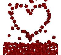 PFLYPF Lot de 1200 pétales de rose rouge foncé, décoration de mariage, pétales de rose artificiels, accessoires pour une atmosphère romantique, utilisés pour les mariages, la Saint-Valentin et les