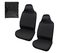 PFLYPF Lot de 2 Housses de siège de Voiture imperméables avec 1 Poche zippée, Protections de siège Avant, Housses de siège de Voiture, adaptées à la Plupart des Voitures (Noir)