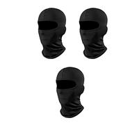 PFLYPF Lot de 3 masques de ski coupe-vent pour moto et vélo, masques respirants, masques de sport, masques de moto en plein air, couvre-chefs, masques de protection UV, noir, séchage rapide, unisexe,
