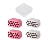 PFLYPF Lot de 4 entraîneurs Musculaires de la mâchoire, Outil de Mastication du Visage, du Cou, Exercice du Double Menton, modeleur de mâchoire, entraîneur du Visage pour Hommes, Femmes. (Rose Blanc)