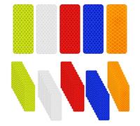 PFLYPF Lot de 50 réfléchissants auto-adhésifs étanches, 3 x 8 cm autocollants réfléchissants de rectangulaires, d'avertissement de sécurité, peut être utilisé pour les voitures, les vêtements