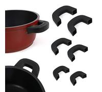 PFLYPF Lot de 6 poignées de casserole en silicone - Accessoire d'isolation thermique - Protection anti-chaleur - Convient pour poêles, ragoûts, poêles à frire