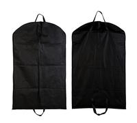 PFLYPF Sac à poussière, housse de poussière, sac de rangement, housse de costume, pour costumes, manteaux, vestes, smoking réutilisable Full Zipper sac à vêtements noir (60 x 100 cm)