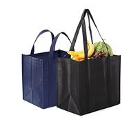 PFLYPF Sacs de courses réutilisables et pliables avec poignées - Portables en tissu non tissé pour les aliments