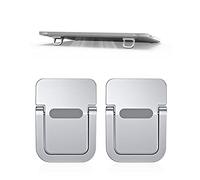 PFLYPF Support d'ordinateur Portable 2 pièces, Support Pliable, Support d'ordinateur Autocollant, Ergonomique et Invisible, Compatible avec de Nombreux Ordinateurs Portables (Argent)
