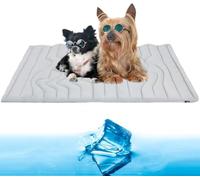 Pfotenchill Tapis rafraîchissant pour chiens et chats - Tapis rafraîchissant innovant pour animaux de compagnie - Tapis d'été réversible pour animal de compagnie - Pas de glace ou d'électricité (gris
