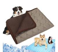 Pfotenfrost Mat, Pfotenfrost Self-Cooling Mat for Cats Dogs, Waterproof, Non-Slip Dog Pad for Home, on The Go Or in The Car, Protect Your Dog from A Heat Stroke (Brown, M-62x50cm)