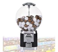 Pfps Distributeur Automatique De Capsules, 100 Capsules Vides De 3,2cm, Distributeur De Boules De Chewing-Gum, Distributeur Automatique Capsules Polyvalent pour Comptoirs Vente Au Détail Black