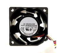 PFR0624DHE 6CM Cooling Fan, 24V 1.20A Temperature Controlled Large Airflow Fan for Inverter Graphics Card Heat Dissipation