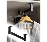 PFSLKXM Tringle de Placard de Plafond à Mur, Barre de Garde-Robe for Armoire, tringles à Rideaux de Douche montées sur Le Dessus avec Bande antidérapante(91cm/35.8in/3ft)