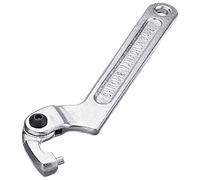 PFXNGMS Clé à molette en Acier Inoxydable, clé à molette à mâchoires, 1 clé à Crochet réglable de Type C, écrous, boulons, Outils à Main 19-51/32-76/51-120/115-170
