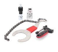PFXNGMS Kit d'outils de réparation de vélo : disjoncteur de chaîne T02, extracteur de manivelle, clé à Rayons et boîtier de pédalier pour l'entretien du vélo
