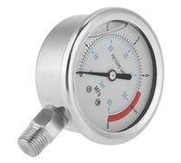 PFXNGMS Vanne pneumatique, 0-60 Bar, 0-6 MPa, manomètre à Cadran 1/4" NPT 60 mm, manomètre à air et à Eau, raccords de Compteur