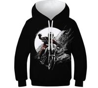 PFYWZJDDTTBD Sweat À Capuche pour Enfants Buggy 3D Pull Imprimé Hoodie Sports extrêmes Manches Longues Pullover Sweat-Shirts avec Poche 6-15 Ans11-13Y