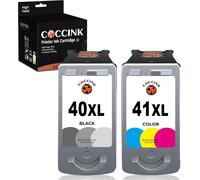 PG-40XL CL-41XL Cartouches d'encre Remplacement pour Canon 40 41 XL Pixma iP1600 iP1800 iP2200 iP2500 iP2600 MP140 MP150 MP160 MP170 MP180 MP190 MP210 MP450 MP460 MX310 MX300 Imprimante