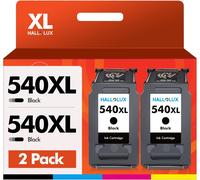 Pg-540 Xl Cl-541 Xl Remplacement Pour Canon 540 Et 541 Xl Encre Pour Canon 540 541 540Xl Compatibles Pour Pixma Mg3650 Mg3550 Mg4250 Mg3650S Mg3600 Mx475 Mg2150 Mg3150 (Noir, 2Pack)