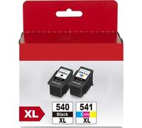 PG-540 XL CL-541 XL Remplacement pour Canon 540 et 541 XL Encre pour Canon 540 541 540XL Compatibles pour PIXMA MG3650 MG3550 MG4250 MG3650S MG3600 MX475 MG2150 MG3150 (1 Noir,1 Tri-Couleur)