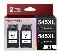 PG 545 XL Lot de 2 Cartouches d'encre Noir Compatible avec Canon 545 546 Multipack pour Cartouches MX495 Pixma TS3150 TR4550 MG3050 TR4551 MG2950 MX490 MG2555s TS3350 MG2550s (2 Noir)