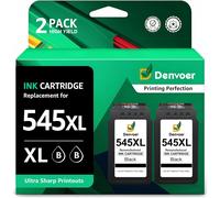 PG 545 XL PG 545XL Black Ink Cartridges Replacement for Canon 545 XL PG545 for Canon Pixma TS3350 TS3450 TS3150 MG2550 TR4650 MG2550S MG2555 TS3451 TS3452 MG2950 MG300 50 TR4 651(2 Black)