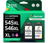 PG 545 XL PG 545XL Noir Cartouches d'encre Remplacement pour Canon 545 XL PG545 pour Canon Pixma TS3350 TS3450 TS3150 MG2550 TR4650 MG2550S MG2555 TS3451 TS3452 MG2950 MG3050 TR4651(2 Noir)