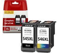 PG-545XL CL-546XL cartouches d'impression couleur noire, pour Canon 545 546 XL Multipack, pour les imprimantes Pixma TS3351 TS3451 TS3450 TS3350 MX495 TR4551 TR4550 TS3150 (1 noir,1 couleur)