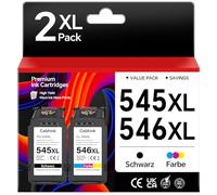 PG-545XL CL-546XL Lot de 2 cartouches d'encre de rechange pour Canon 545 546 Compatible avec Pixma TS3350 TS3450 TS3150 TR4500 MX490