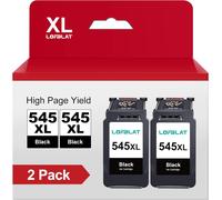 PG 545XL PG-545 Ink Cartridges Replacement for Canon 545 545 XL for Canon Pixma MX495 TS3150 TS3350 MG2450 TR4550 MG2950S MG2550 MG2550S MG2555 MG2950 MG2450 TS2450 TS3350 3150 (2 Black)
