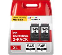 PG-545XL PG 545 XL Cartouche d'encre Remplacement pour Canon 545 546 pour Pixma MX495 TS3150 TS3350 TS3151 TS3351 MG2550S MG2555S MG3050 MG2950 MG3051 MG2450 MG2500 TR4551 (Noir,2 Pack)