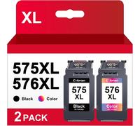 PG-575XL CL-576XL Cartouches d'encre Remanufacturées Compatible pour Canon 575 XL 576 XL pour Canon TS3550i TS3551i TR4750i TR4751i (Noir, Couleur)