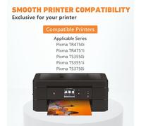 Pg-575Xl Cl-576Xl Cartouches D'Imprimante 575 Xl 576 Xl Compatibles Pour Les Cartouches D'Imprimante Canon 575 576 Pour Canon Pixma Ts3550I Ts3551I Ts3750I Ts3751I Ts3752I Tr4750I Tr4751I (Pack De 2)