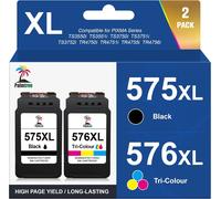 PG-575XL CL-576XL Ink Cartridges Replacement for Canon 575 and 576 575XL 576XL for Canon PIXMA TS3550i TS3551i TS3750i TR4750i TR4751i TR4755i TR4756i (1 Black, 1 Colour)
