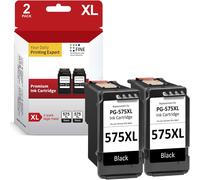 PG-575XL Noir Cartouches Remplacement pour Canon 575 Noir XL pour Canon PIXMA TS3550i TS3551i TS3750i TR4750i TR4751i (2 Noir)