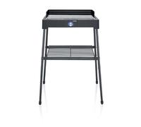 SEVERIN Barbecue électrique 2 200 W avec Grille inox, Barbecue sur pieds avec pare-vent amovible, eBBQ avec bac à eau pour utilisation en intérieur et extérieur, Noir, PG 8566