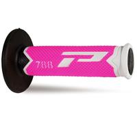 PG788 MANILLES TOUT TERRAIN (22+25MM, LONGUEUR 115MM) BLANC/ROSE FLUO/NOIR (TRI-