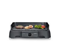 Severin Barbecue électrique de table PG8595 – Grille fonte alu, Pare-vent & bac à eau, 2000 W