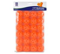 PGA TOUR 24 balles de Golf Creuses Airflow pour l’entraînement - Orange