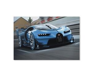 PGCKSK 5D Diamant Peinture Par Numéro Kit，Voiture De Sport Bleue en Cours D'Exécution，Décoration De La Maison Artisanat Cadeaux Saint Valentin Cadeau Saint Valentin（30x40cm）-B65