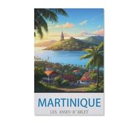 PGCKSK 5D DIY Diamant Peinture，Les Anses D'arlet Martinique，Diamant Point De Croix Mosa?que Image Halloween Diamant Broderie(30x40cm G13