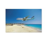 PGCKSK 5D Kit De Peinture De Diamant，Avion De Plage，Diamond Painting,Cross Stitch DIY Diamond Kits De Peinture Arts Home Décoration Murale（30x40cm）-D60