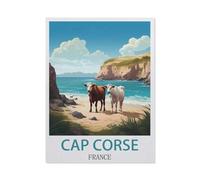 PGCKSK Cap Corse France，panneaux métalliques en étain, Art mural | Affiche imprimée en fer blanc épais, décoration murale(20x30cm 8x12 inch-AD19