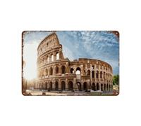 PGCKSK Colisée de Rome,Décoration murale - Plaque en métal pour bar, pub, club, grotte-15 x 30 cm （6 x12 inch） D-38