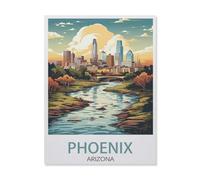 PGCKSK Diamant Peinture Plein Diamant，Phoenix, Arizona，Rond Diamant Décor À La Maison Papier Peint（50 x 60 cm/19.68 x 23.62 pouces）-DN23